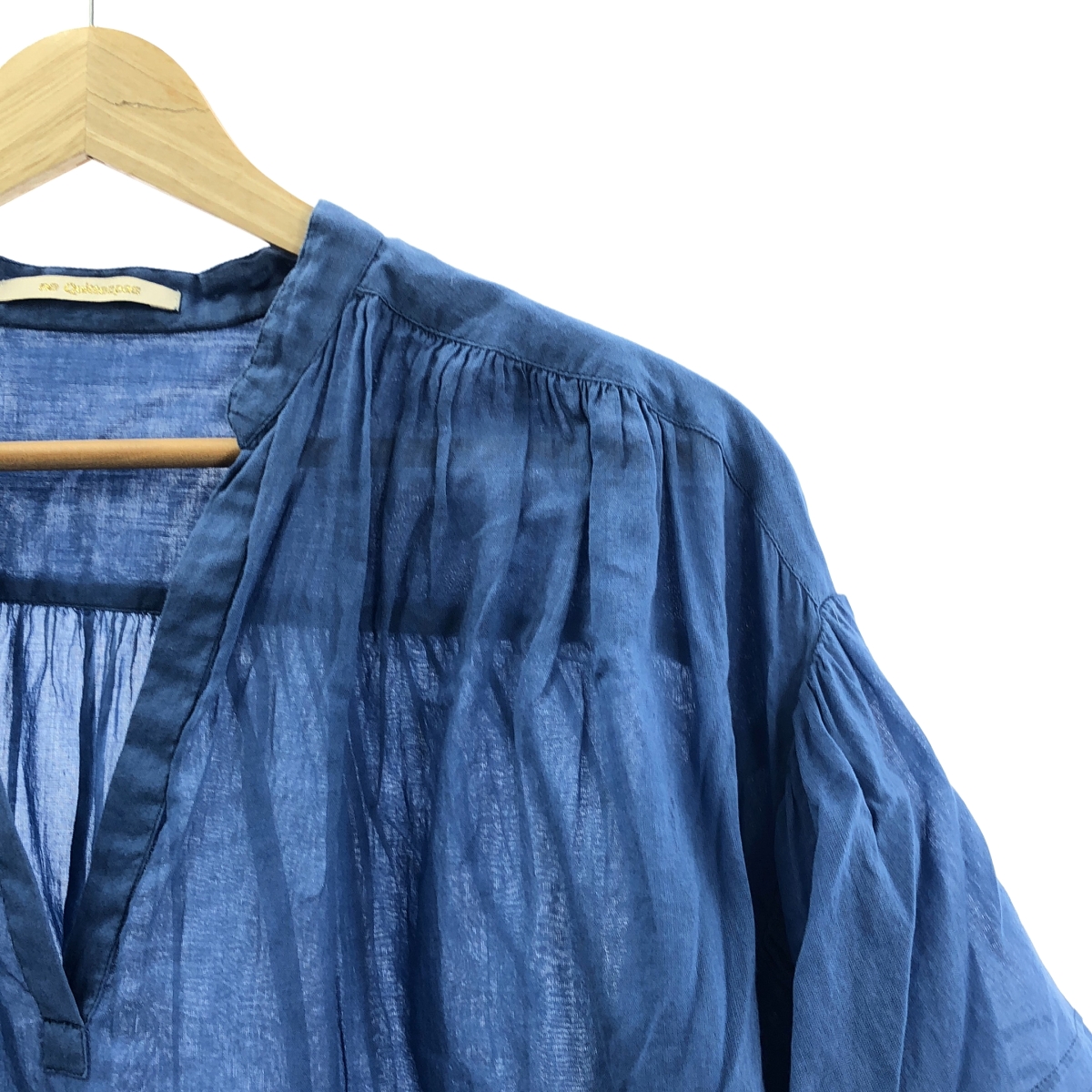 ne Quittez pas / ヌキテパ フリルフレアスリーブ コットン ブラウス