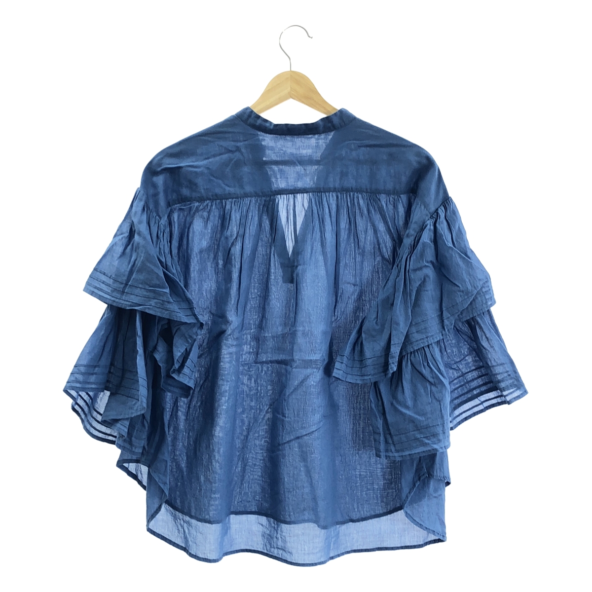 ne Quittez pas / ヌキテパ フリルフレアスリーブ コットン ブラウス