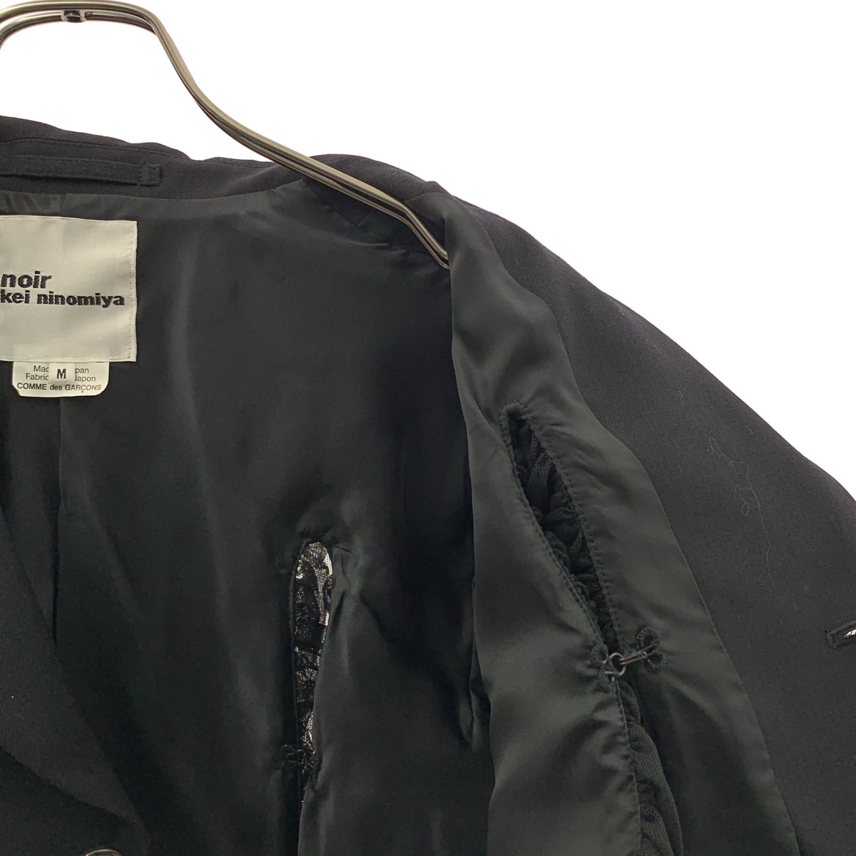 noir kei ninomiya / ノワールケイニノミヤ ウール チュールドッキング ジャケット