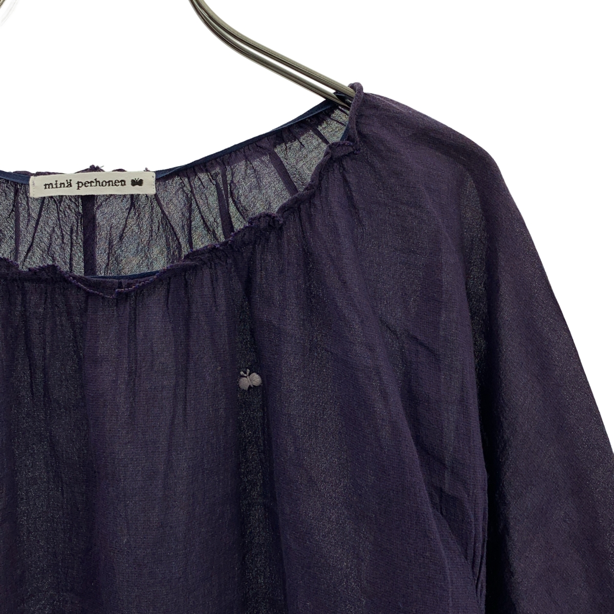 mina perhonen / ミナペルホネン feuille コットン プルオーバー シャツ ブラウス