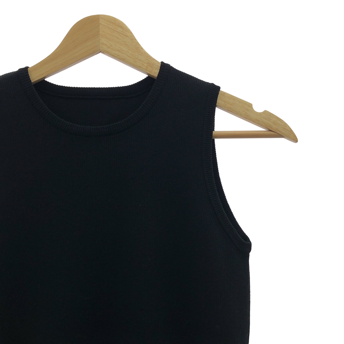 MUSE de Deuxieme Classe / ミューズドゥーズィーエムクラス Diner B CROP リブ ニット タンクトップ