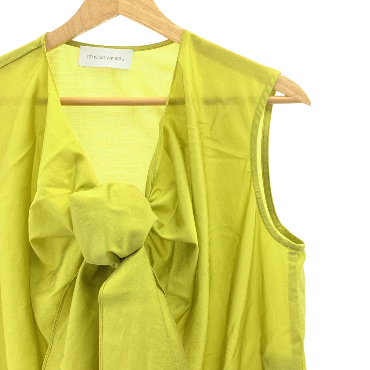 Christian Wijnants / クリスチャンワイナンツ スカーフカラー リボン プルオーバー ノースリーブブラウス