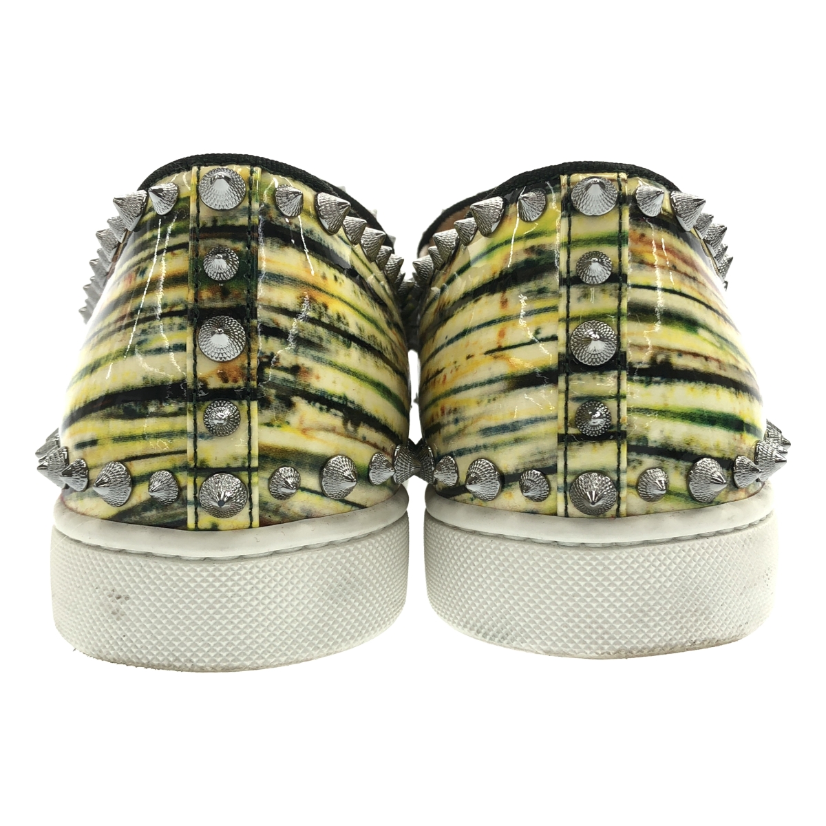 Christian Louboutin / クリスチャンルブタン パテントレザー スパイクスタッズ スリッポン スニーカー