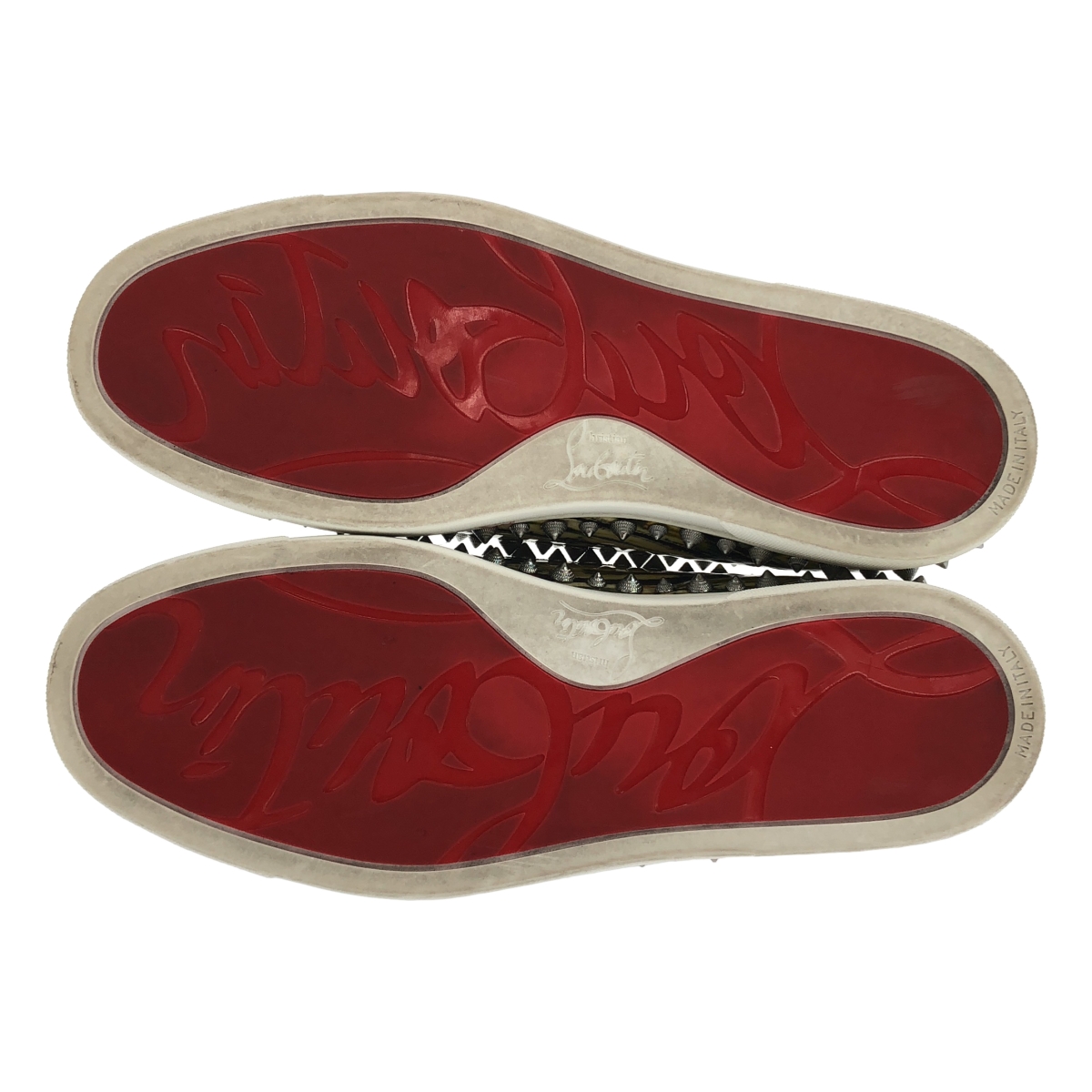 Christian Louboutin / クリスチャンルブタン パテントレザー スパイクスタッズ スリッポン スニーカー