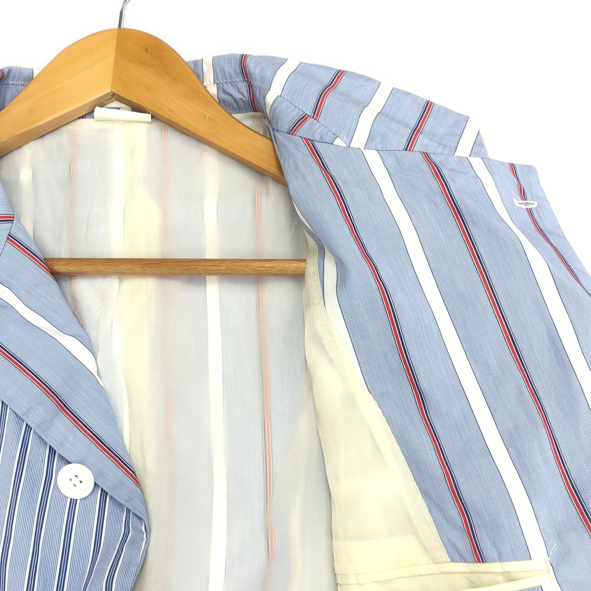 COMME des GARCONS HOMME DEUX / コムデギャルソンオムドゥ コットン ストライプ 切替 テーラードジャケット