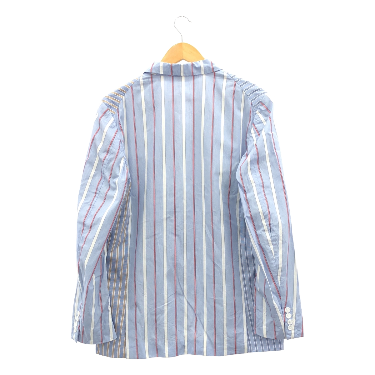 COMME des GARCONS HOMME DEUX / コムデギャルソンオムドゥ コットン ストライプ 切替 テーラードジャケット