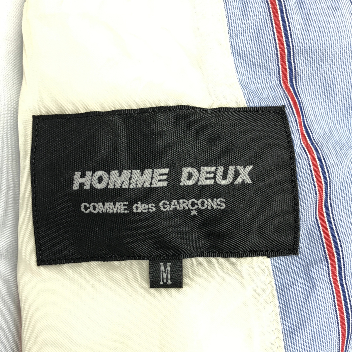 COMME des GARCONS HOMME DEUX / コムデギャルソンオムドゥ コットン ストライプ 切替 テーラードジャケット