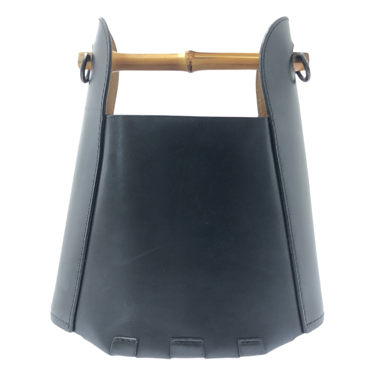 LOEWE / ロエベ アナグラム ロゴ レザー バンブー ハンドル バケットバッグ