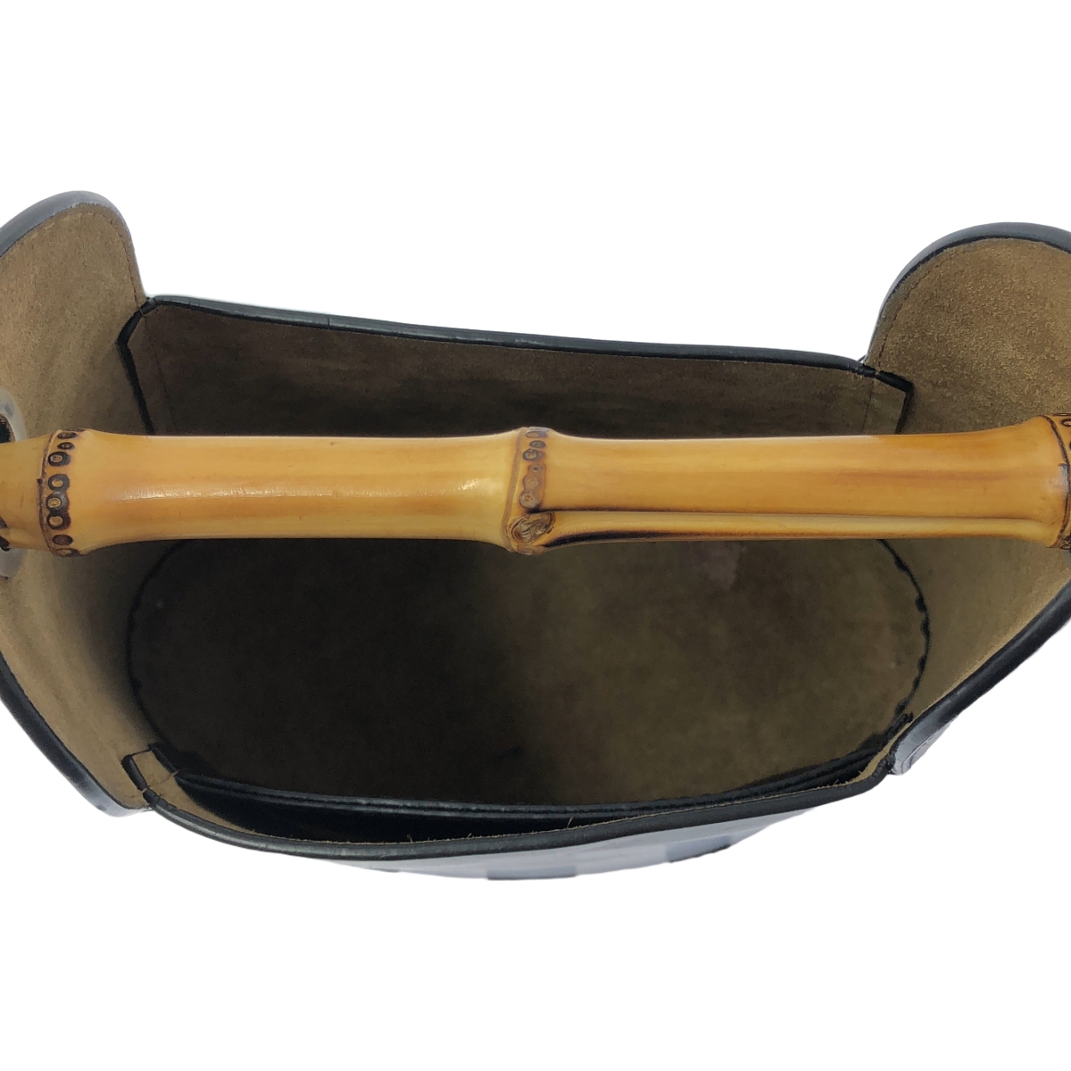 LOEWE / ロエベ アナグラム ロゴ レザー バンブー ハンドル バケットバッグ