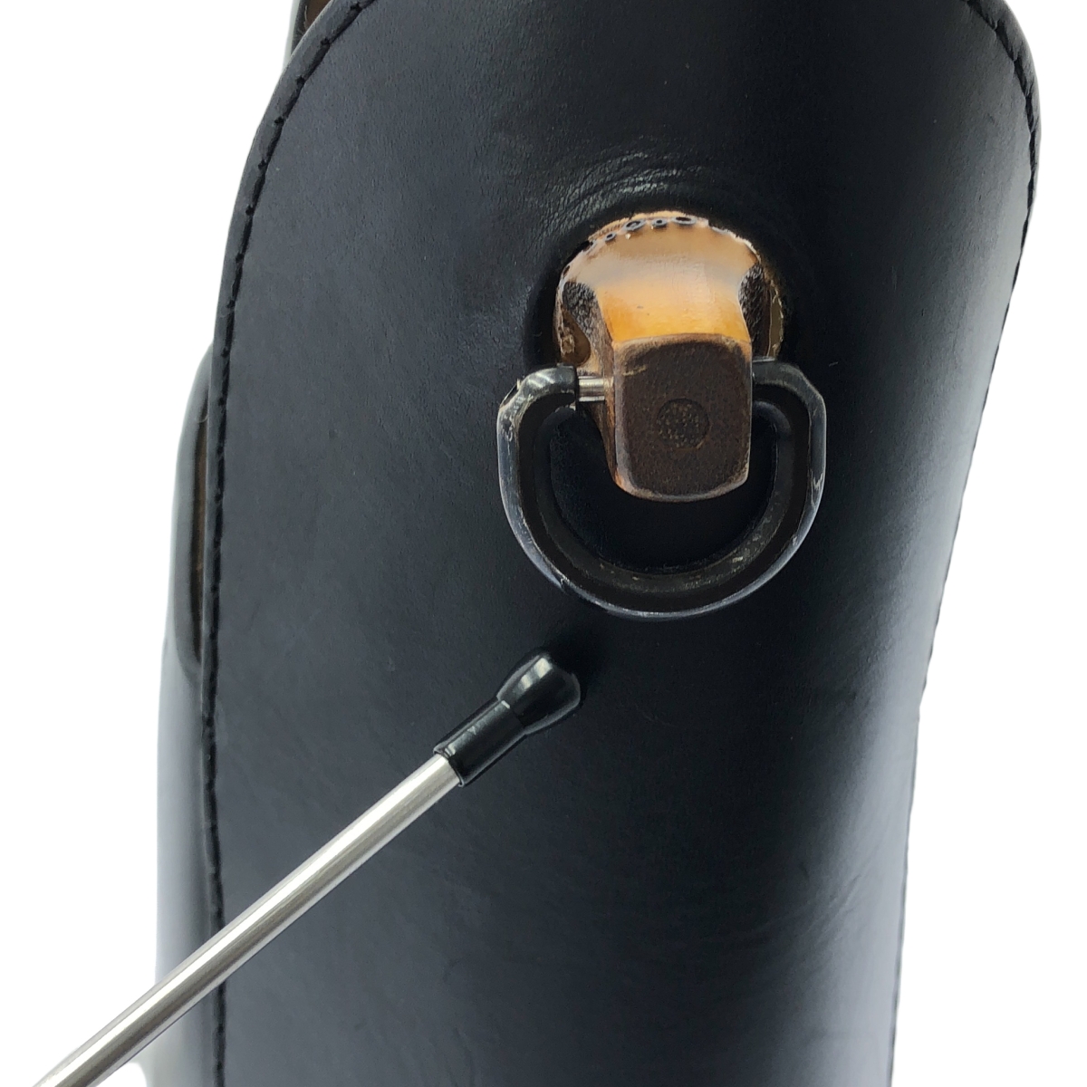 LOEWE / ロエベ アナグラム ロゴ レザー バンブー ハンドル バケットバッグ