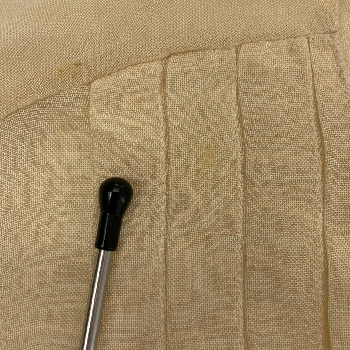 PRADA / プラダ シルク プリーツ シアー リッププリント ワンピース