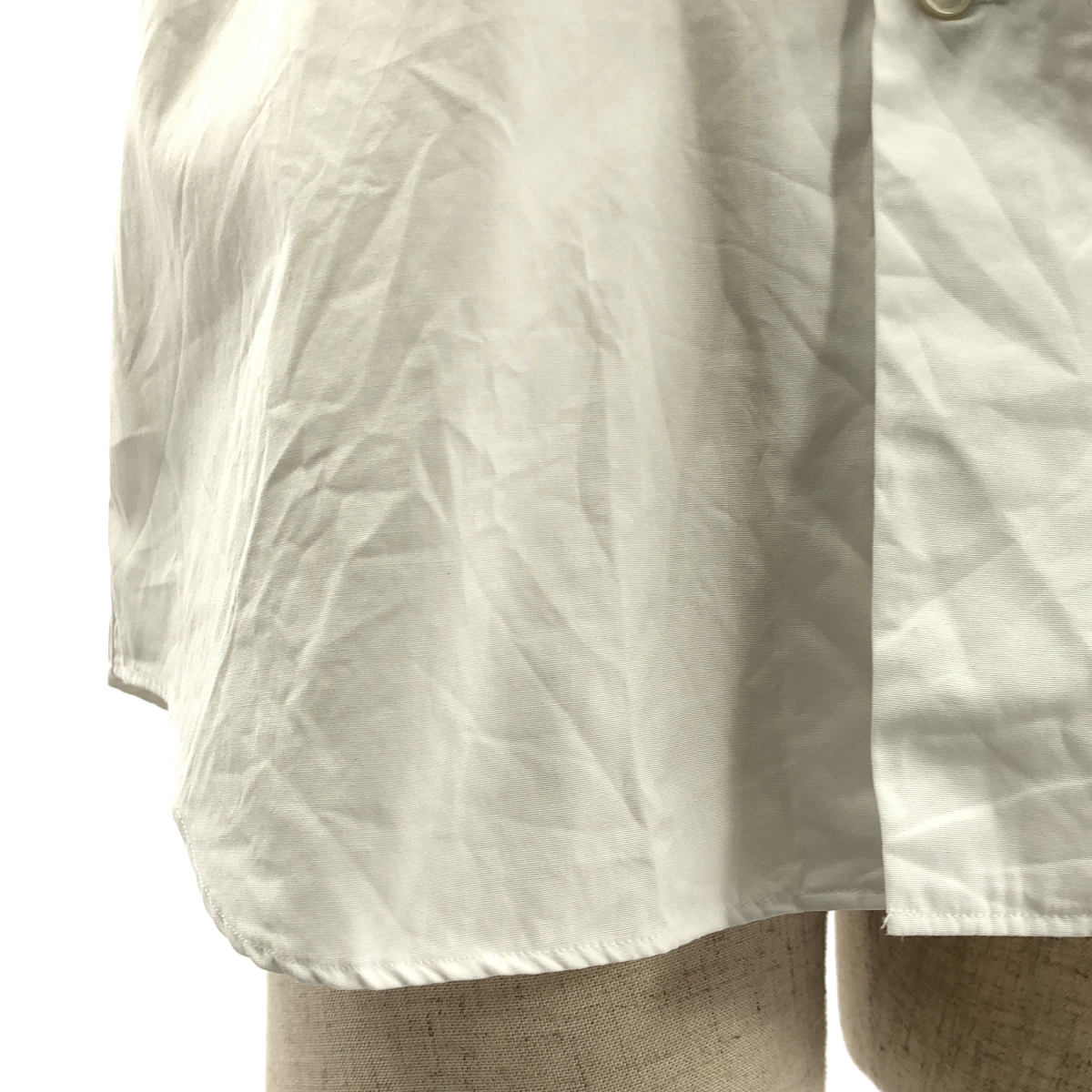 COMME des GARCONS / コムデギャルソン コットン フリル装飾 丸襟 シャツ ブラウス