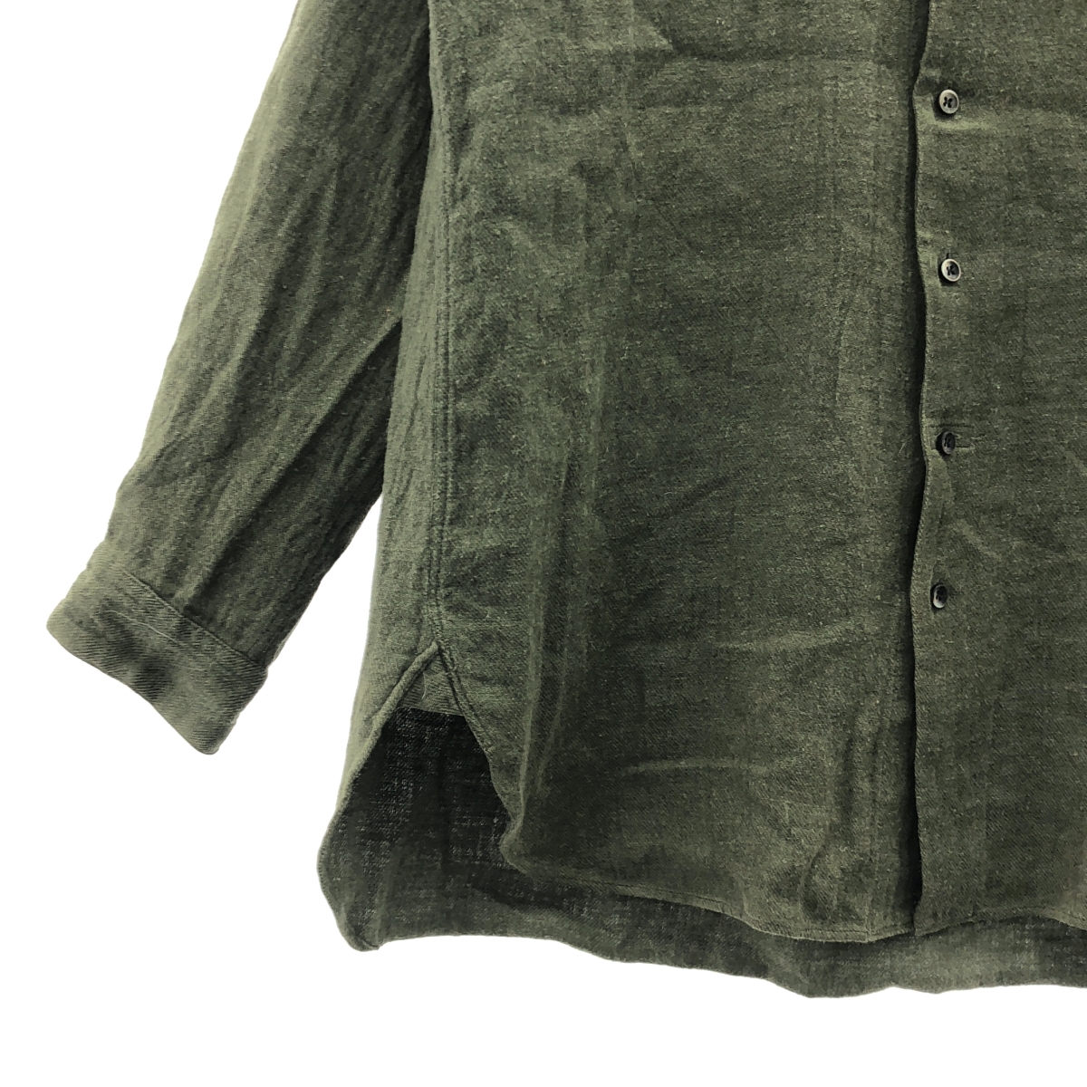 suzuki takayuki / スズキタカユキ one piece shawl collar shirt リネン ウール ショールカラー シャツ