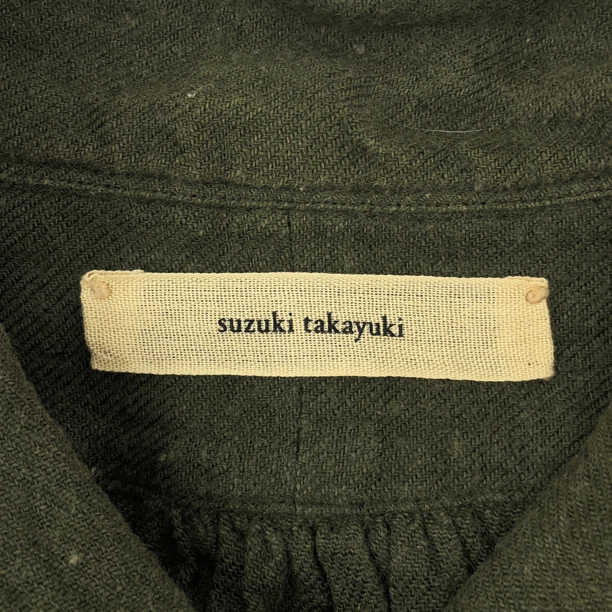 suzuki takayuki / スズキタカユキ one piece shawl collar shirt リネン ウール ショールカラー シャツ