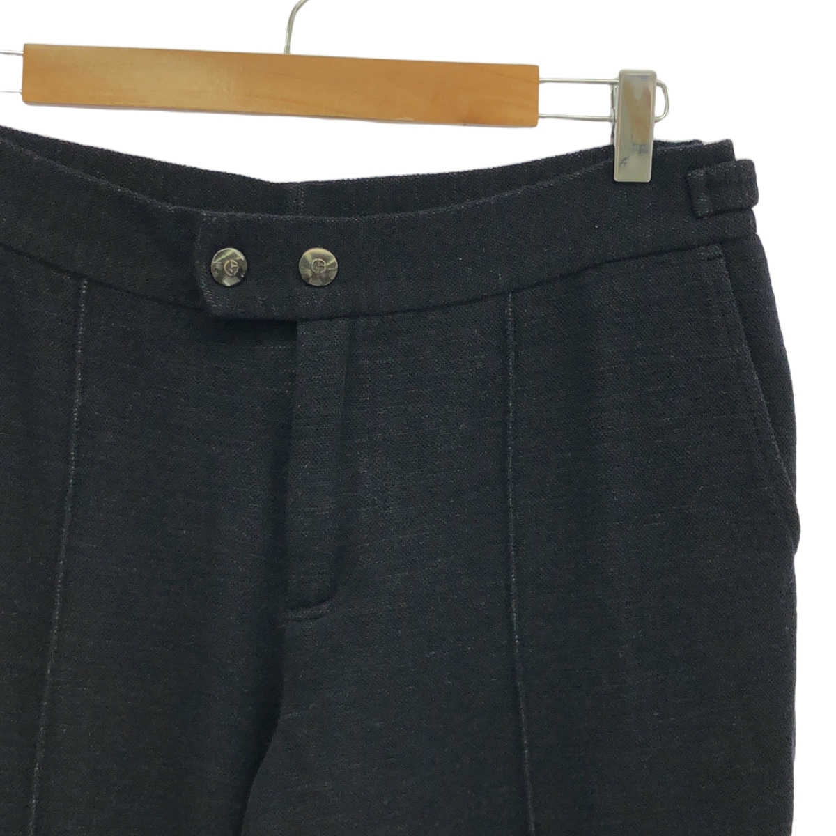 GIORGIO ARMANI / ジョルジオアルマーニ ウールコットン ピケ スラックス パンツ