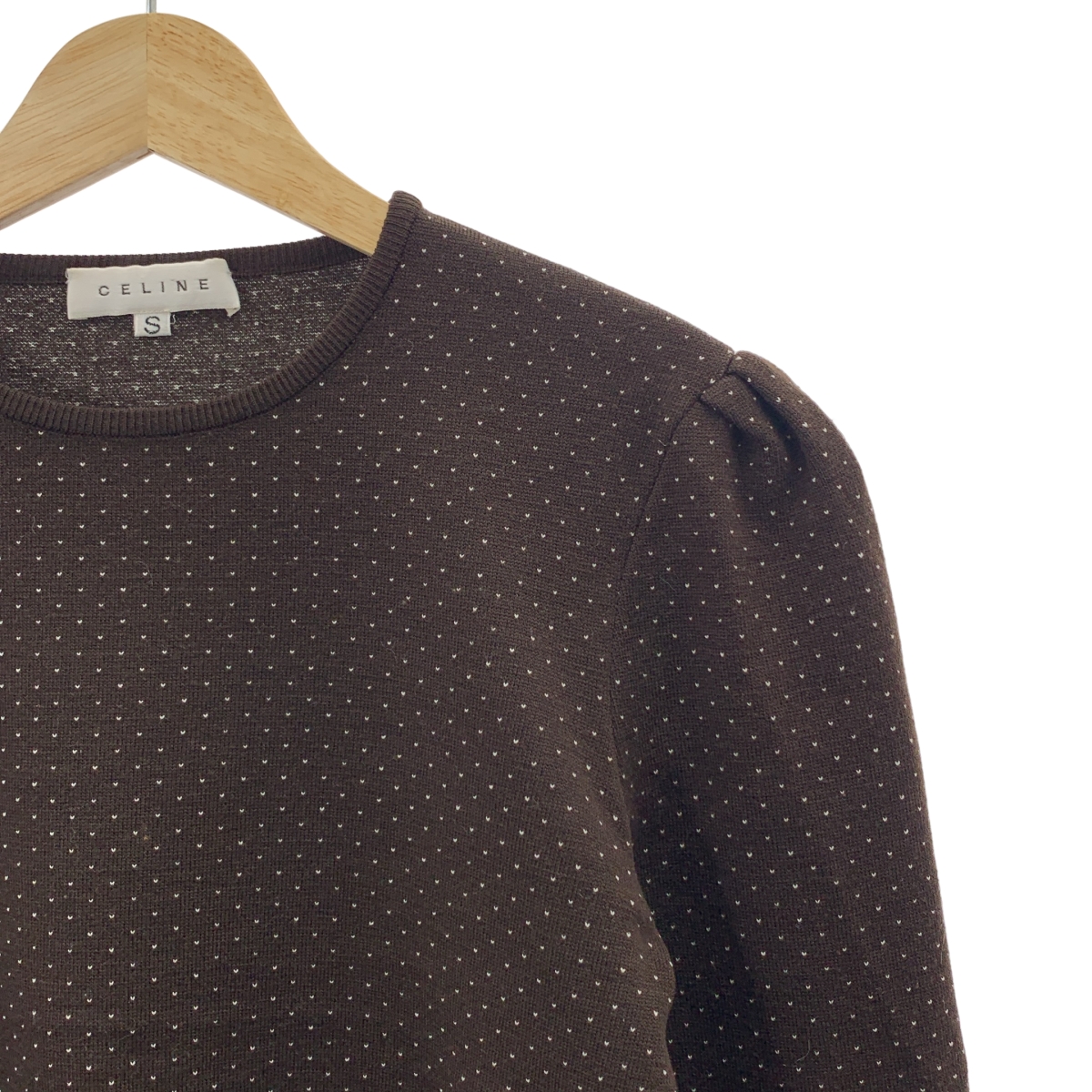 CELINE / セリーヌ ウール ギャザースリーブ ニット セーター