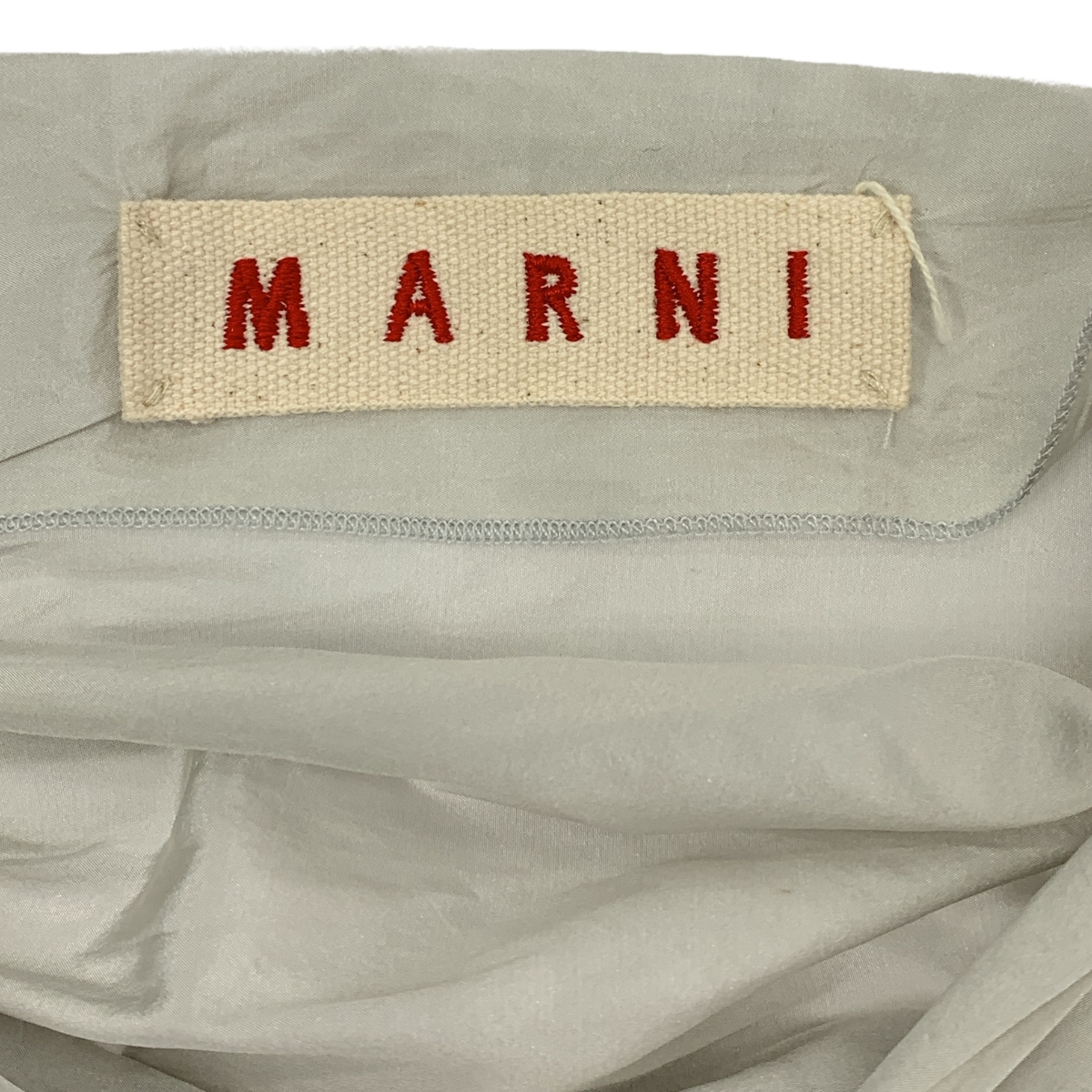 MARNI / マルニ バックギャザー シルク サテン フレア ブラウス