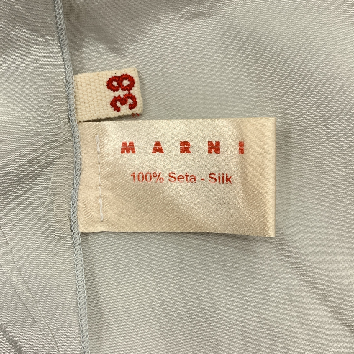 MARNI / マルニ バックギャザー シルク サテン フレア ブラウス