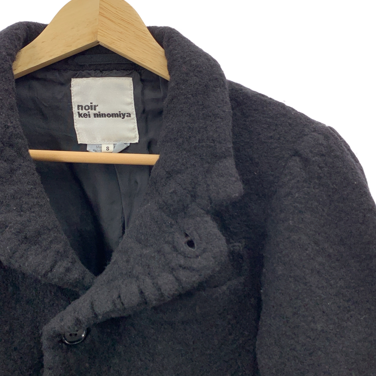 noir kei ninomiya / ノワールケイニノミヤ ウール 縮絨 クロップド テーラードジャケット