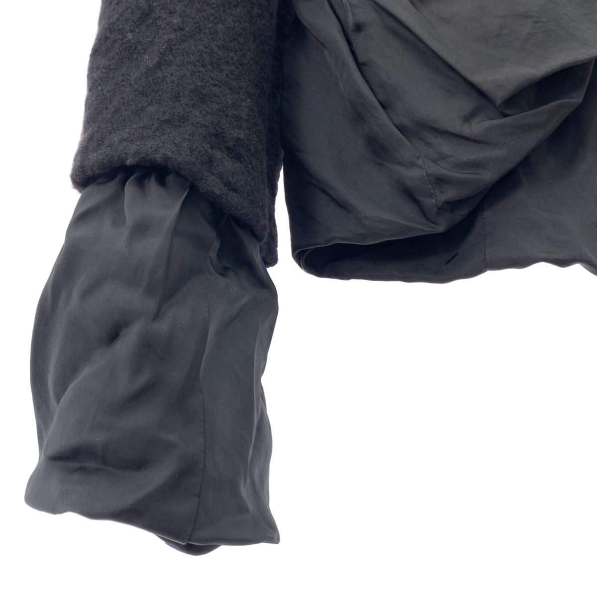 noir kei ninomiya / ノワールケイニノミヤ ウール 縮絨 クロップド テーラードジャケット