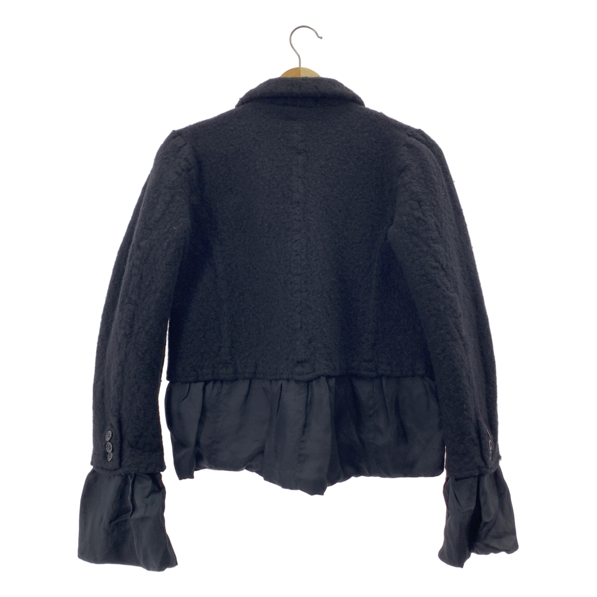 noir kei ninomiya / ノワールケイニノミヤ ウール 縮絨 クロップド テーラードジャケット