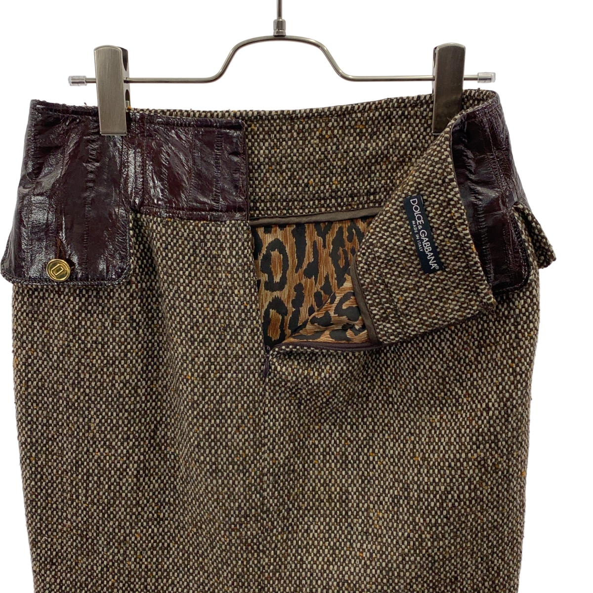 DOLCE＆GABBANA / ドルチェ＆ガッバーナドルガバ ウール ツイード 切替 スカート