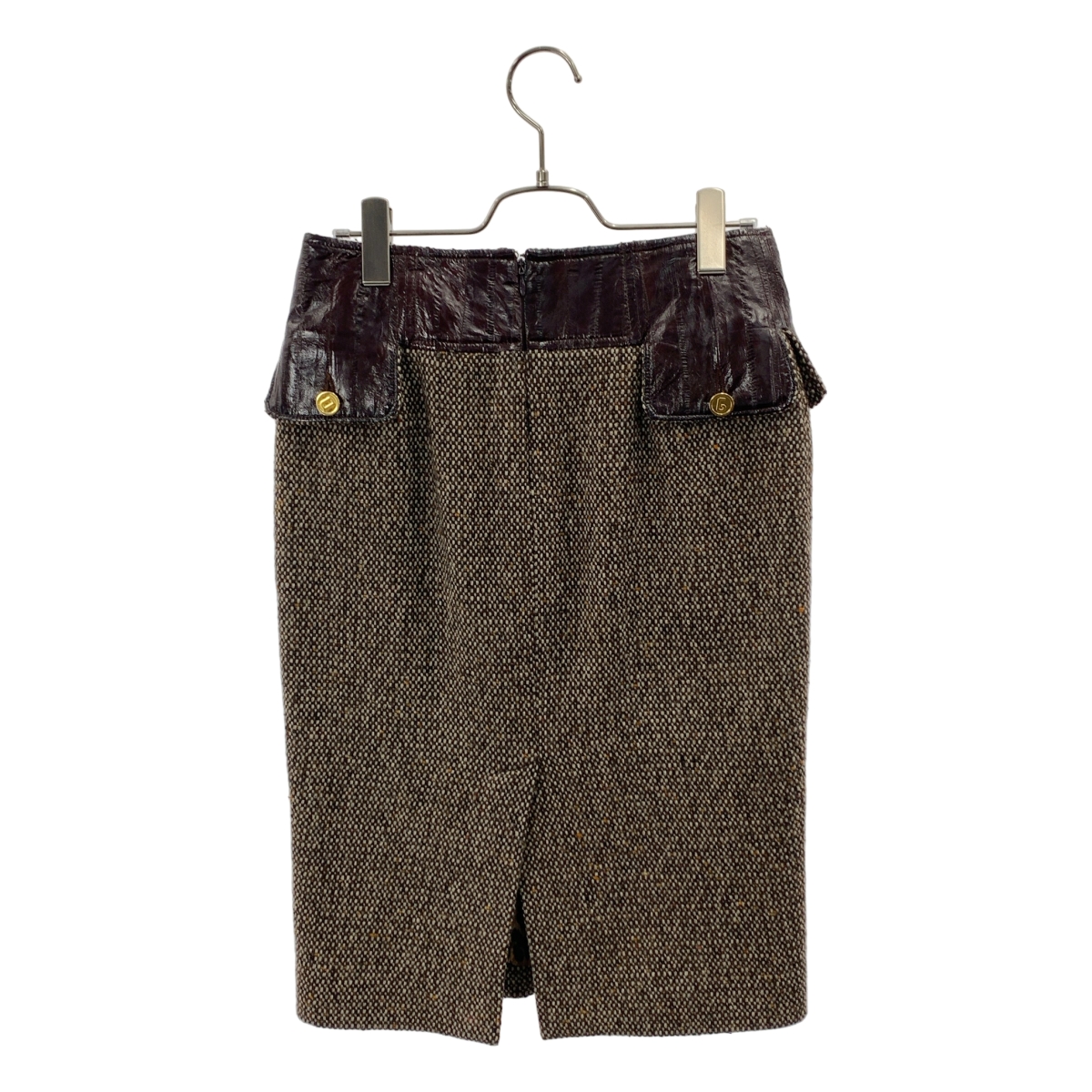 DOLCE＆GABBANA / ドルチェ＆ガッバーナドルガバ ウール ツイード 切替 スカート