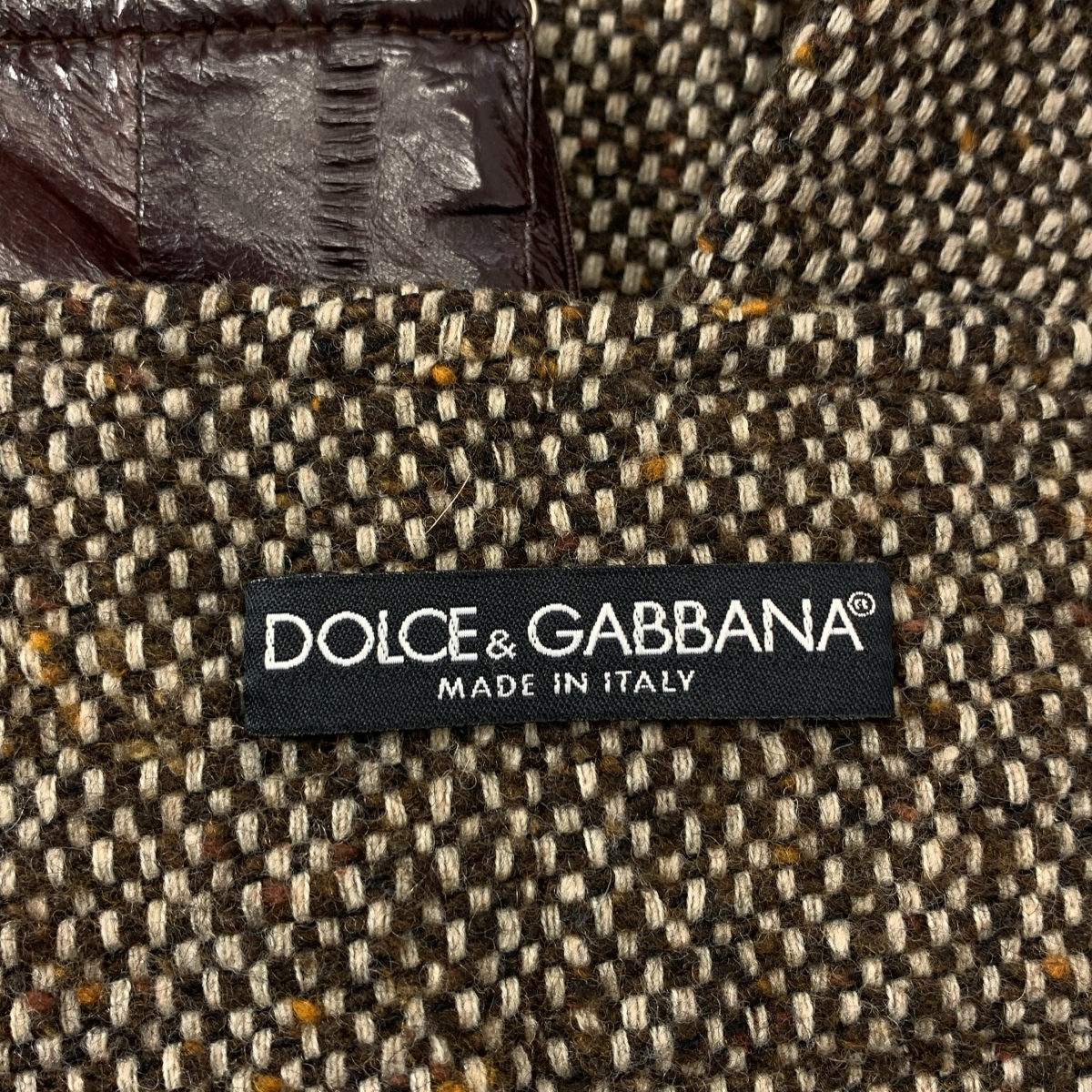 DOLCE＆GABBANA / ドルチェ＆ガッバーナドルガバ ウール ツイード 切替 スカート
