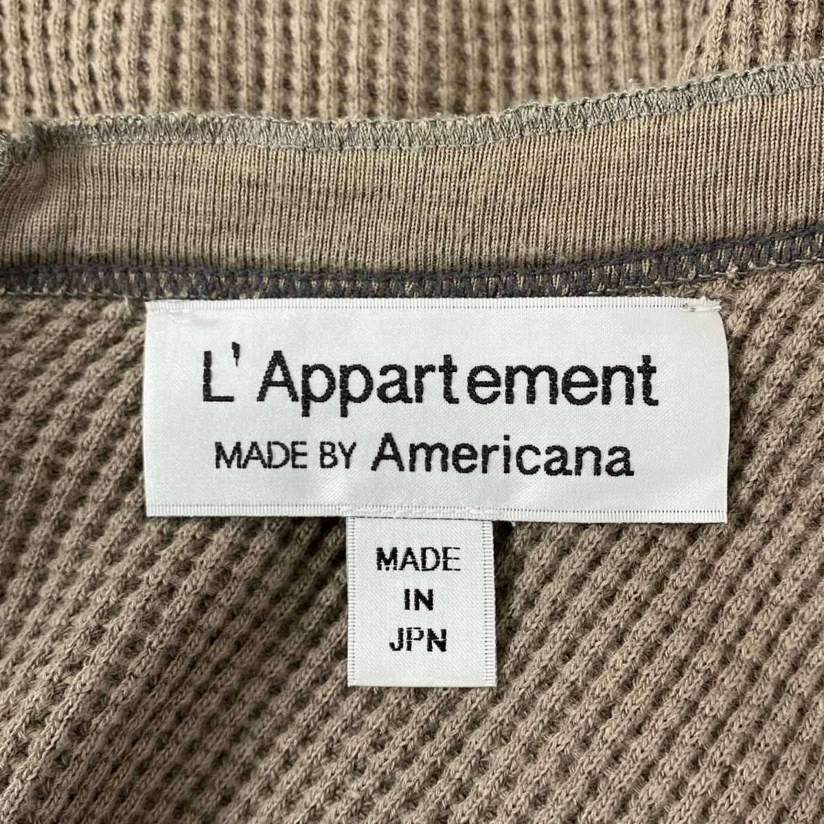 L'Appartement / アパルトモン × Americana / アメリカーナ バックヘンリー サーマル オーバー カットソー