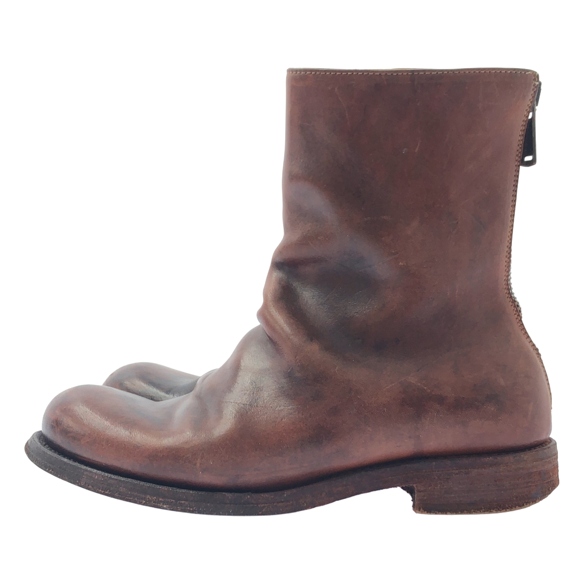 その他 バックジップ レザーブーツ