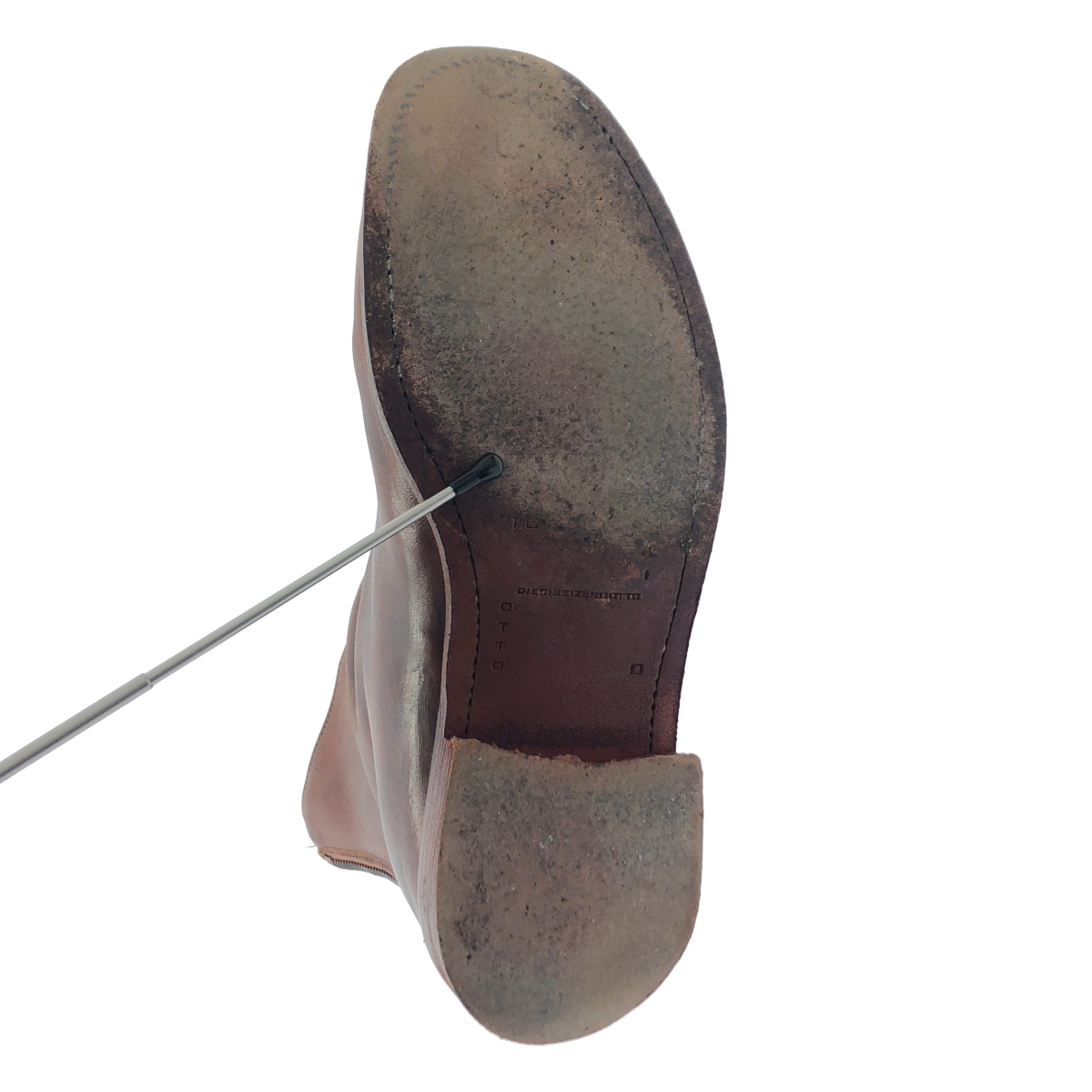 その他 バックジップ レザーブーツ