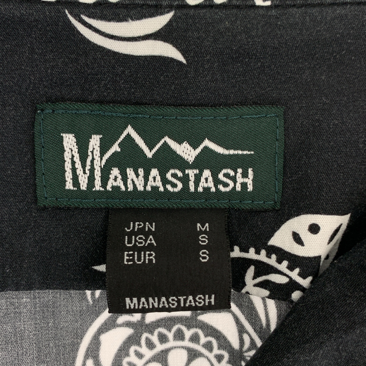Manastash / マナスタッシュ コットン レーヨン 総柄 オープンカラーシャツ