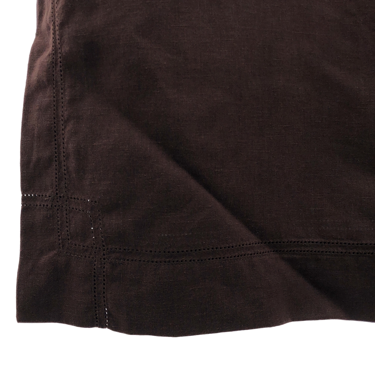 GALERIE VIE / ギャルリーヴィー リブコンビフレンチリネン スリット クルーネックワンピース