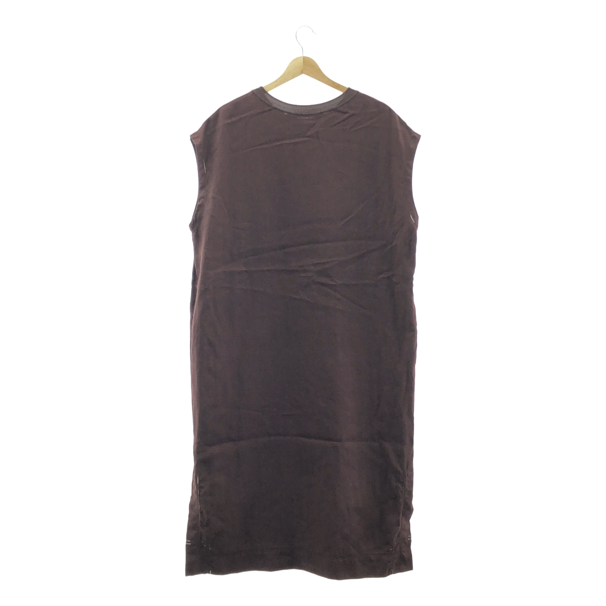 GALERIE VIE / ギャルリーヴィー リブコンビフレンチリネン スリット クルーネックワンピース