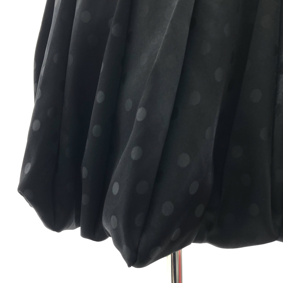 JUNYA WATANABE COMME des GARCONS / ジュンヤワタナベ ポリエステル ドット 立体 変形 サイドジップ ボリューム スカート