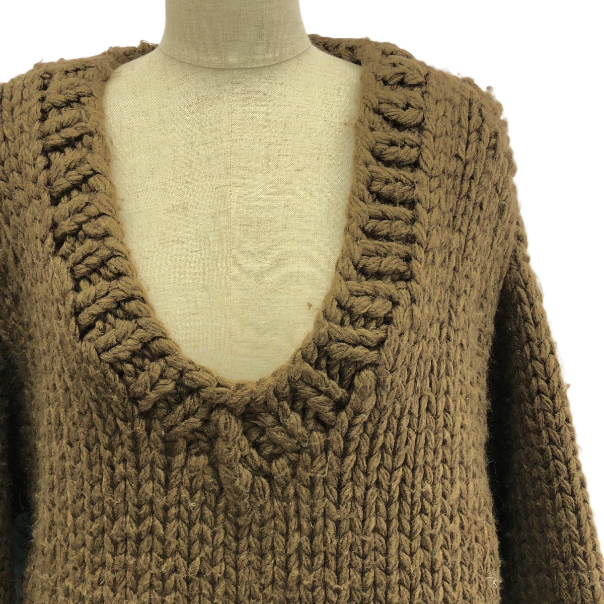 LEINWANDE / ラインヴァンド Nuts Over Knit / ウール アジャスター ボリュームスリーブ ニット セーター