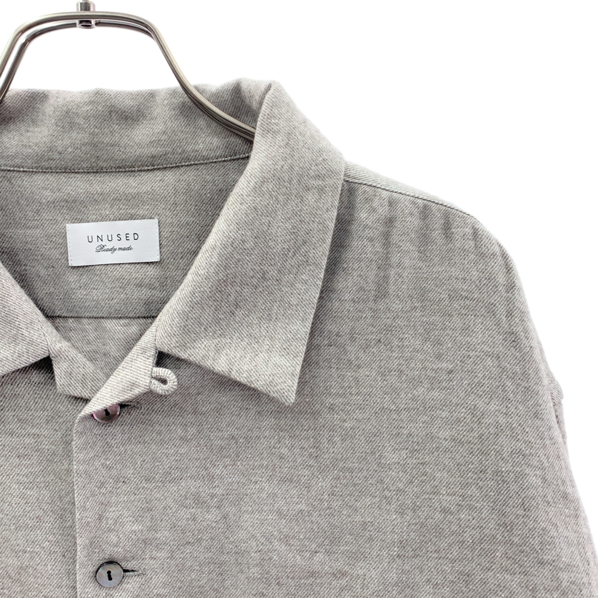 UNUSED / アンユーズド flannel shirt コットン ウール フランネルシャツ