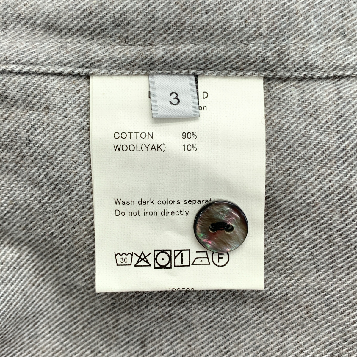 UNUSED / アンユーズド flannel shirt コットン ウール フランネルシャツ