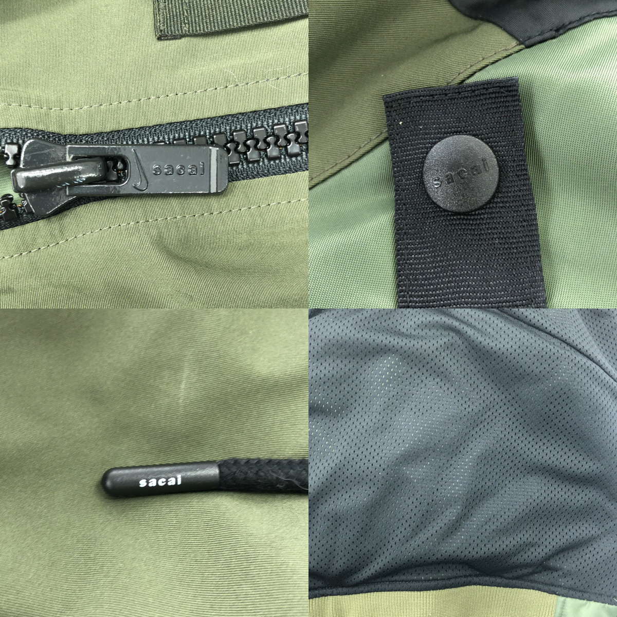 sacai / サカイ × NIKE / ナイキ Full zip HD jacket / ミリタリー オーバージャケット フーディ ブルゾン / メッシュ総裏地