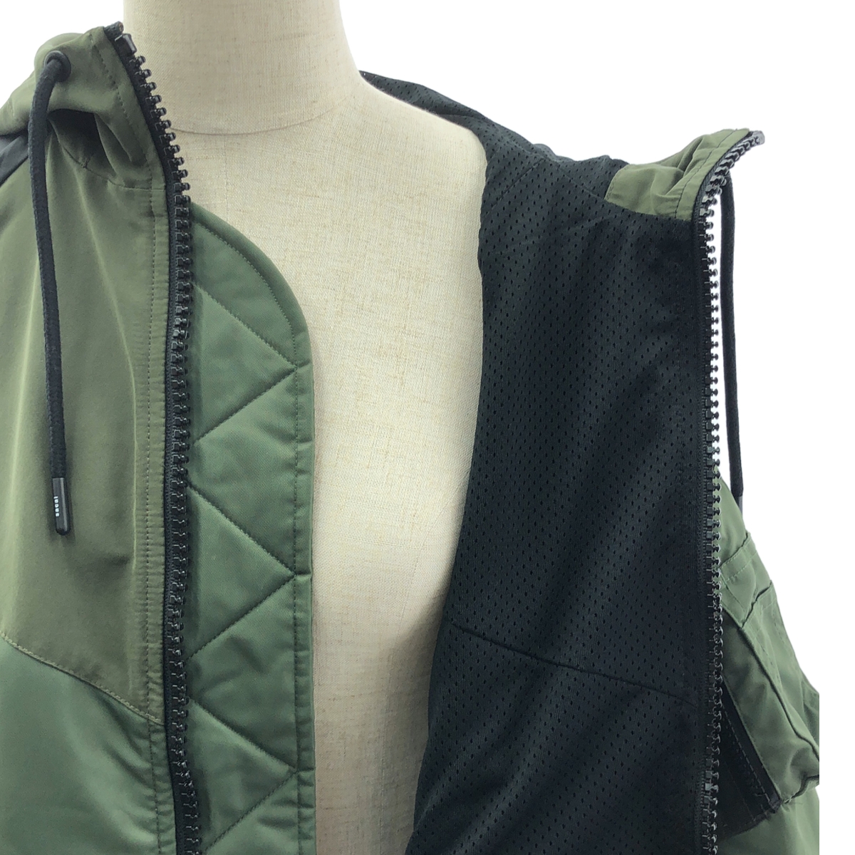 sacai / サカイ × NIKE / ナイキ Full zip HD jacket / ミリタリー オーバージャケット フーディ ブルゾン / メッシュ総裏地