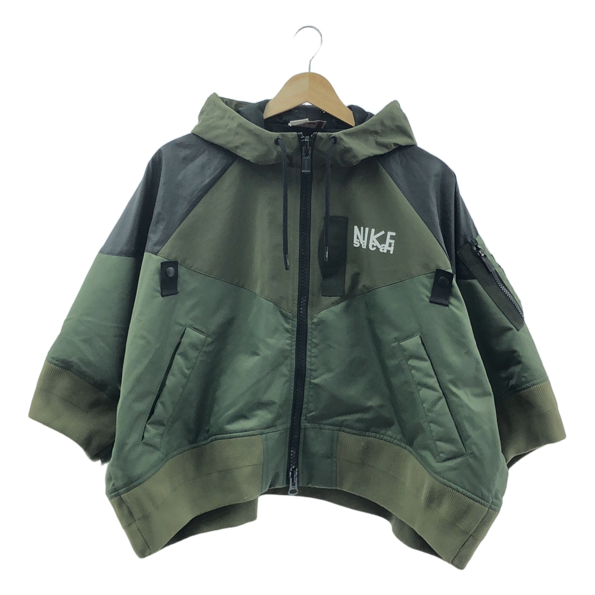 sacai / サカイ × NIKE / ナイキ Full zip HD jacket / ミリタリー オーバージャケット フーディ ブルゾン / メッシュ総裏地