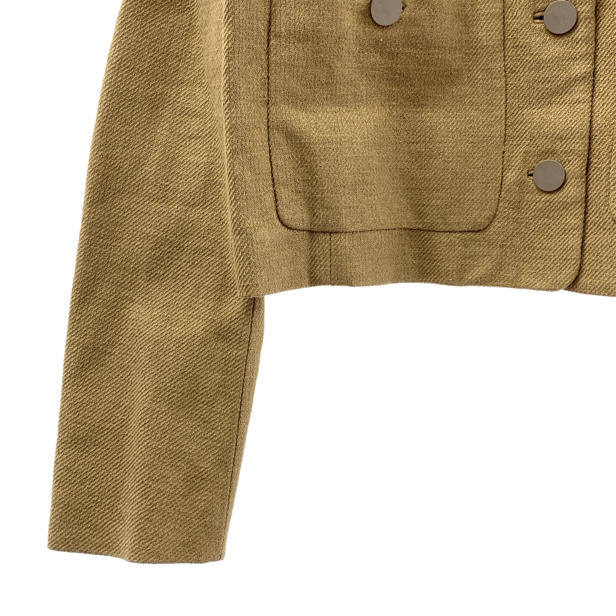 その他 DOUBLE CLOTH SHORT JACKET / ノーカラー シングル ジャケット