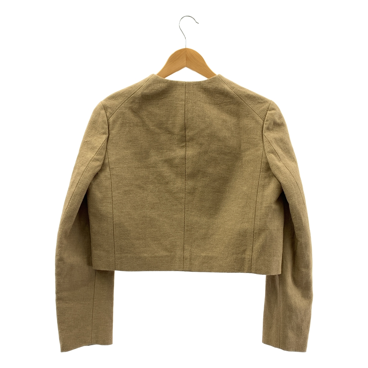 その他 DOUBLE CLOTH SHORT JACKET / ノーカラー シングル ジャケット