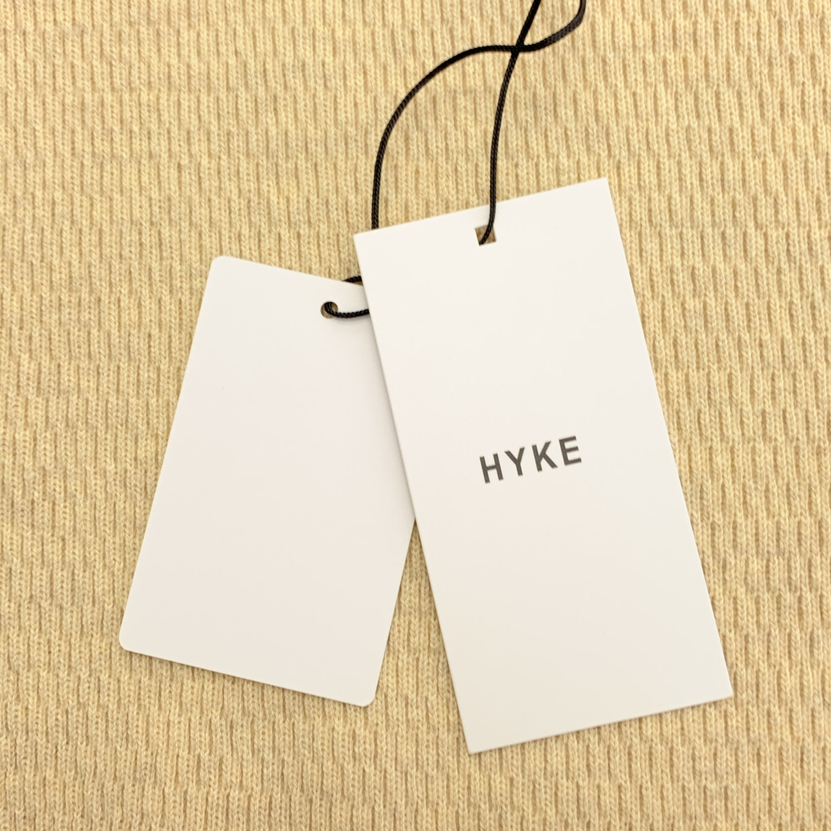 HYKE / ハイク コットン カシミヤ ドローストリング サーマル ニット イージーパンツ