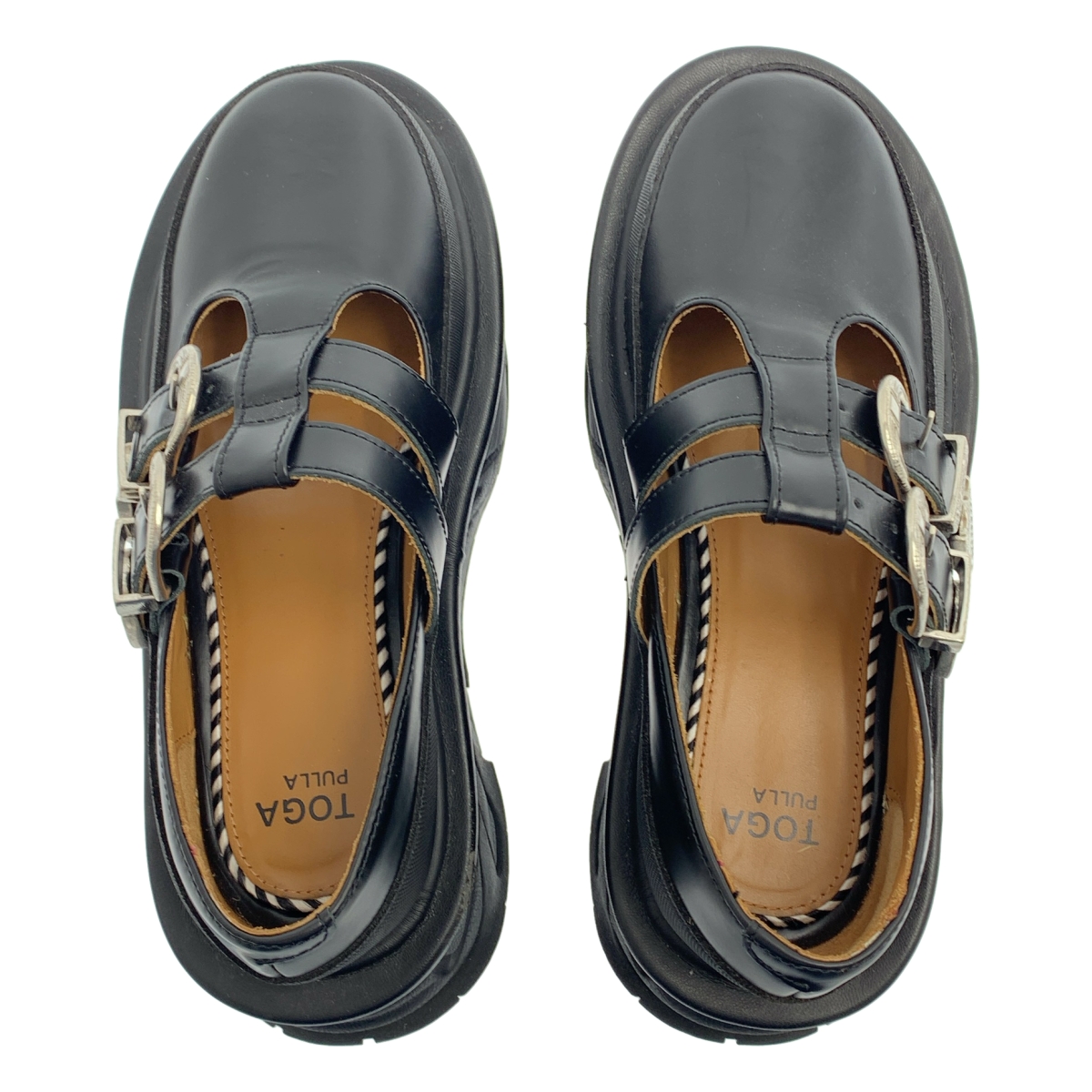 TOGA PULLA / トーガプルラ AJ1316 / レザー ダブルストラップ メリージェーン シューズ