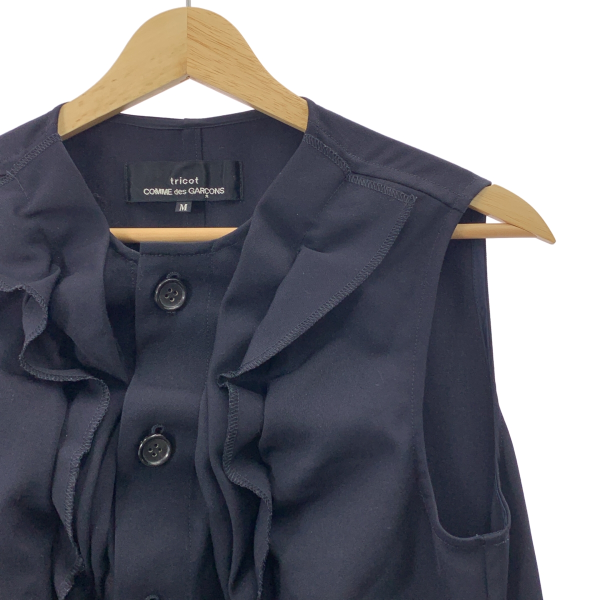 tricot COMME des GARCONS / トリココムデギャルソン フリルデザイン ウール ノースリーブ ワンピース