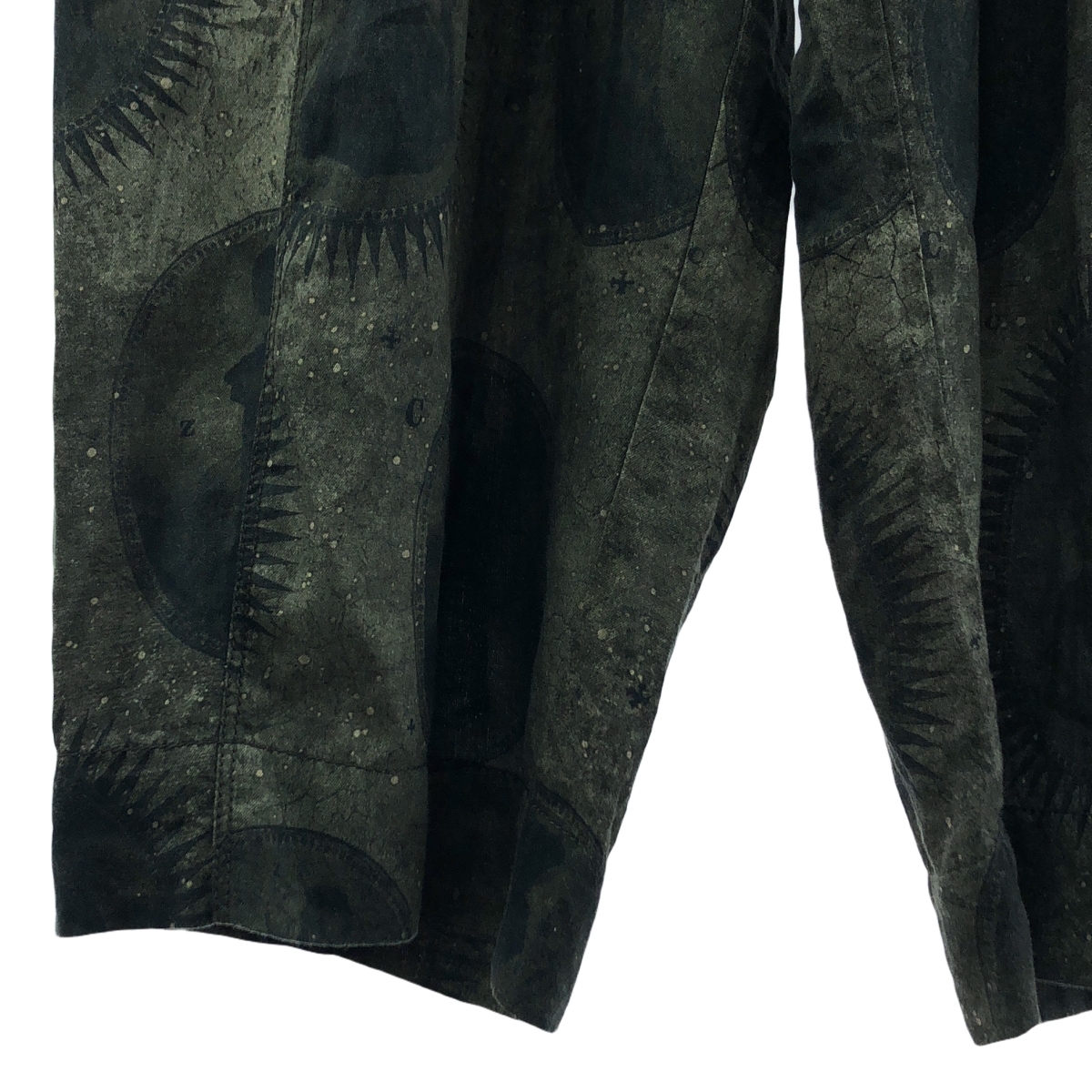 ziggy chen / ジギーチェン 総柄 ドローストリング ワイドパンツ