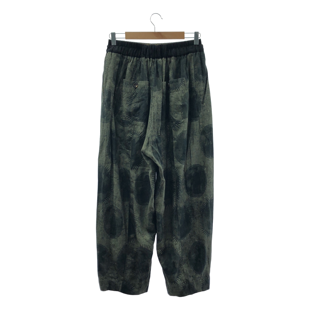 ziggy chen / ジギーチェン 総柄 ドローストリング ワイドパンツ