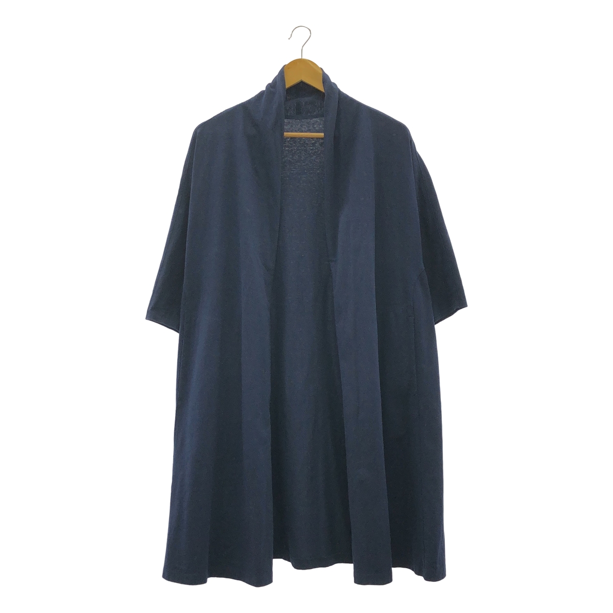 Babaghuri Jurgen Lehl / ババグーリヨーガンレール コットン リネン ポケット付き ボタンレス コーディガン ワンピース 羽織