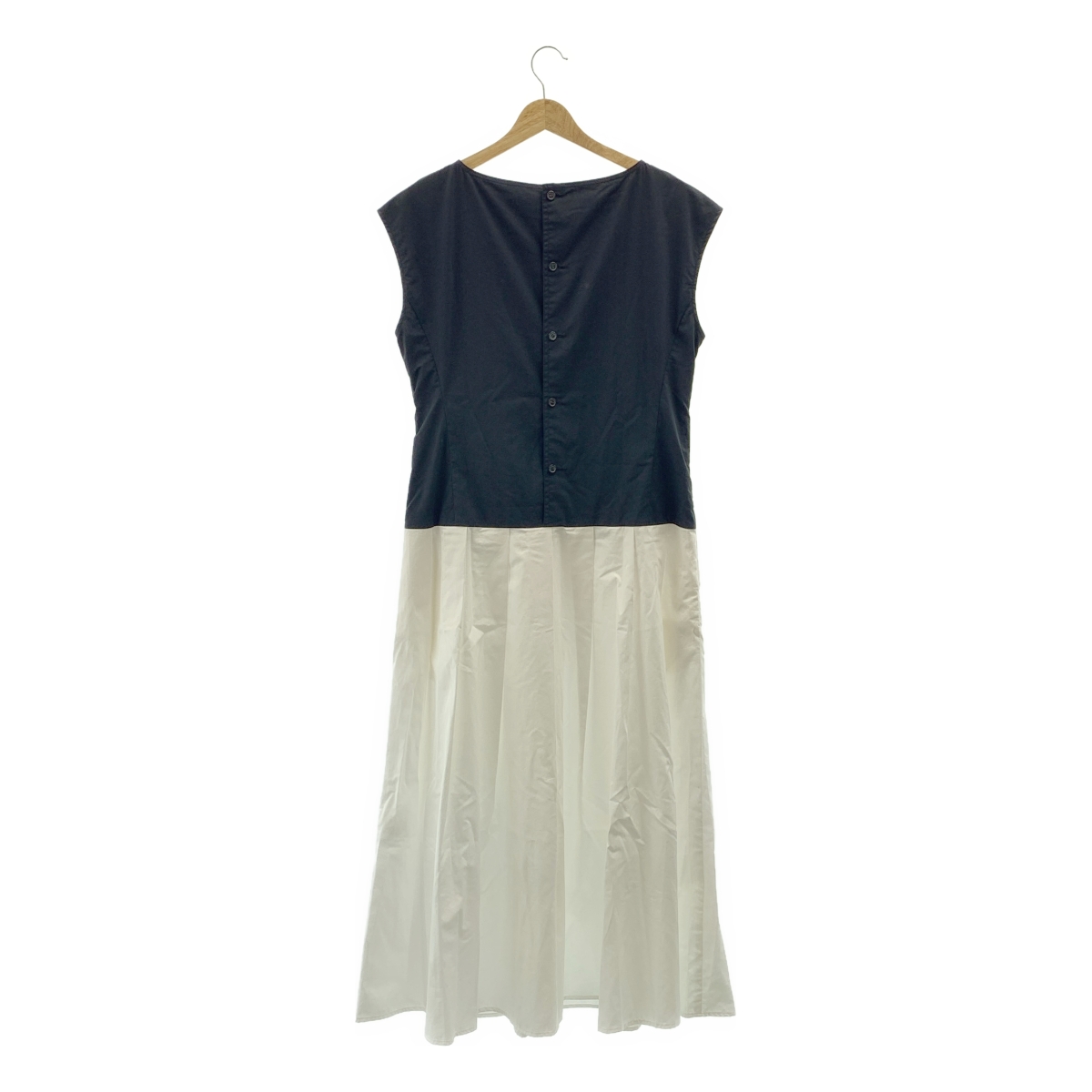 その他 タイプライター バイカラーノースリーブロングワンピース